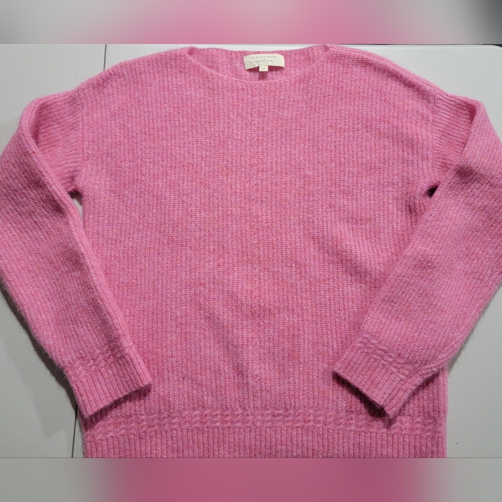 Sezane Pink Crewneck Sweater